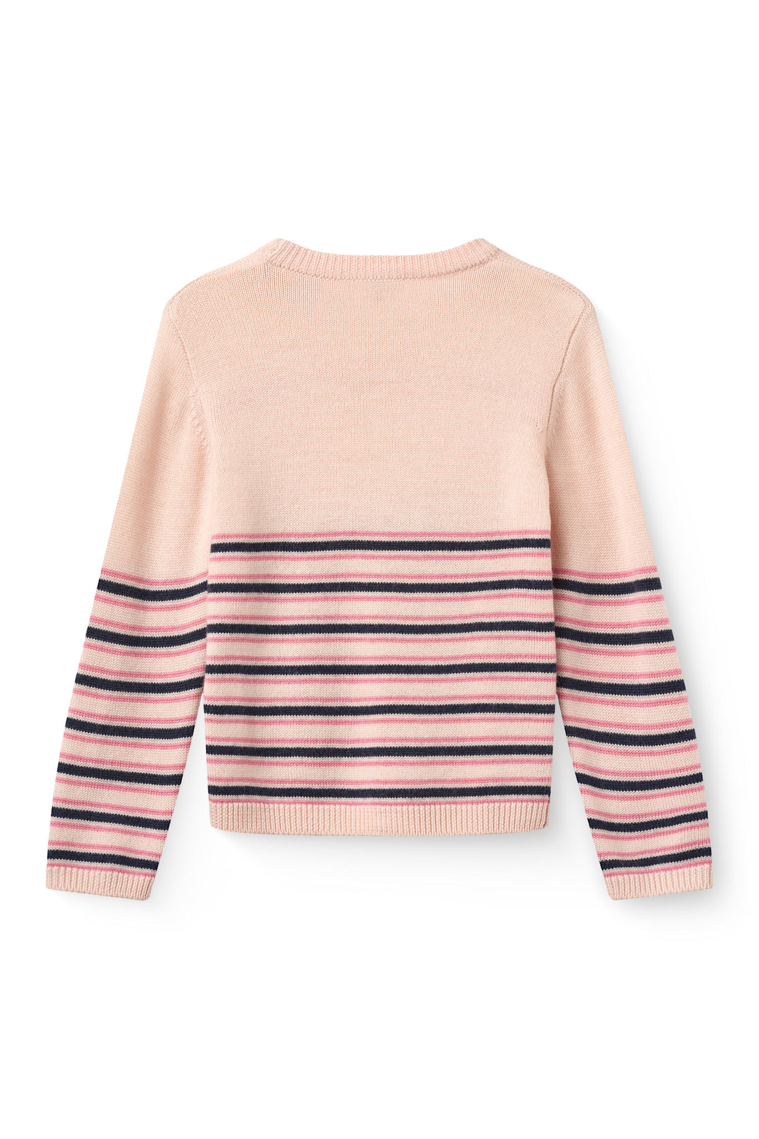 Merino Striketrøje - Soft Pink Comb.