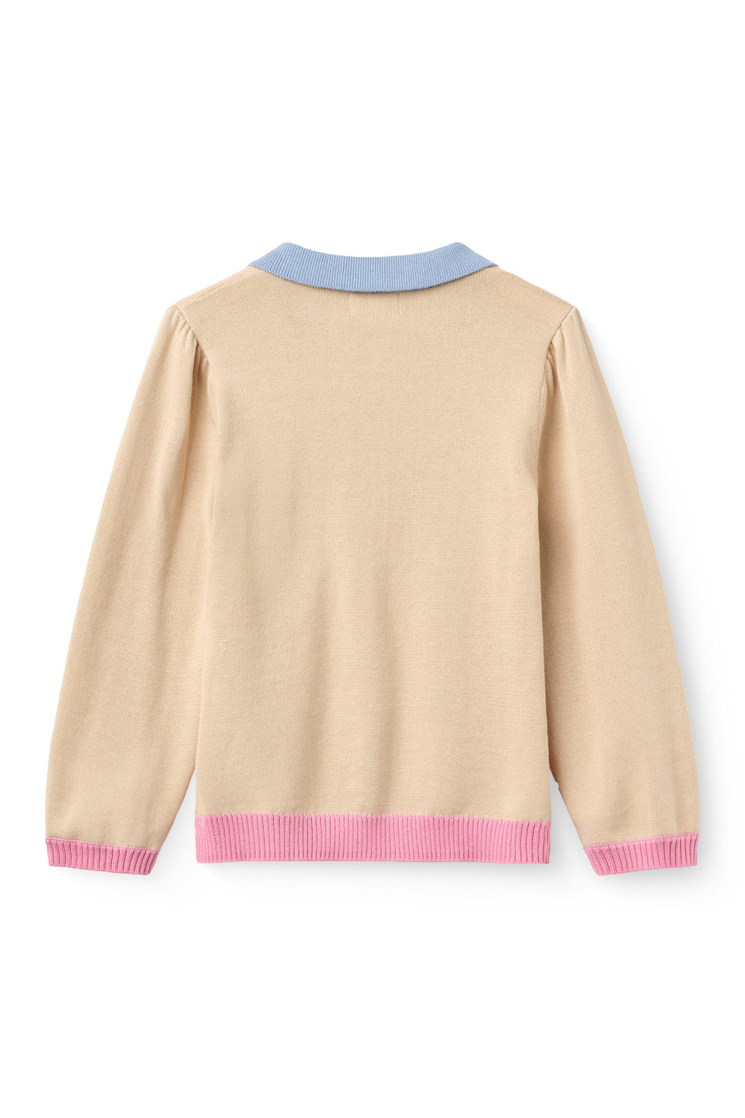 L/Æ Polo m. Måne Brideri - BEIGE MOON COMB