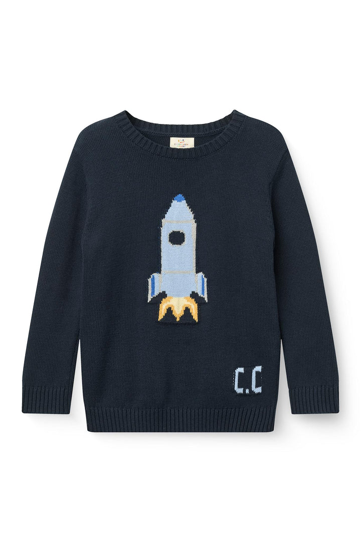 Striktrøje m. Motiv - Navy Rocket Comb.