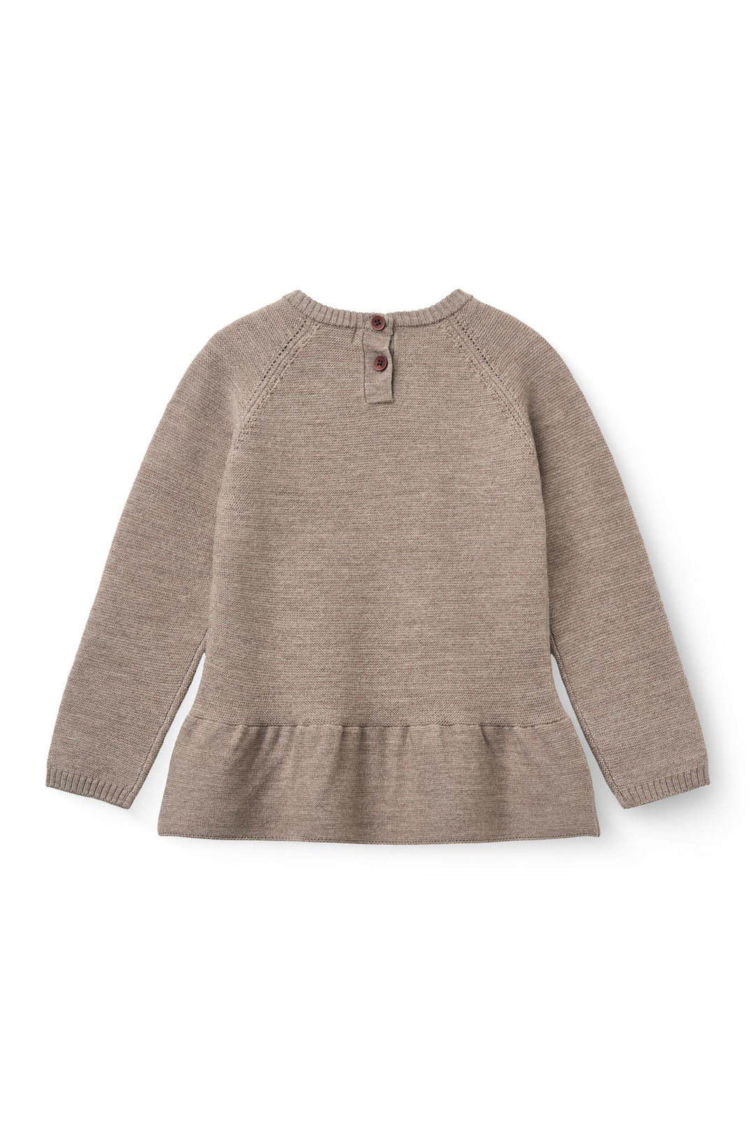 Merino Strikbluse - Natural Melange