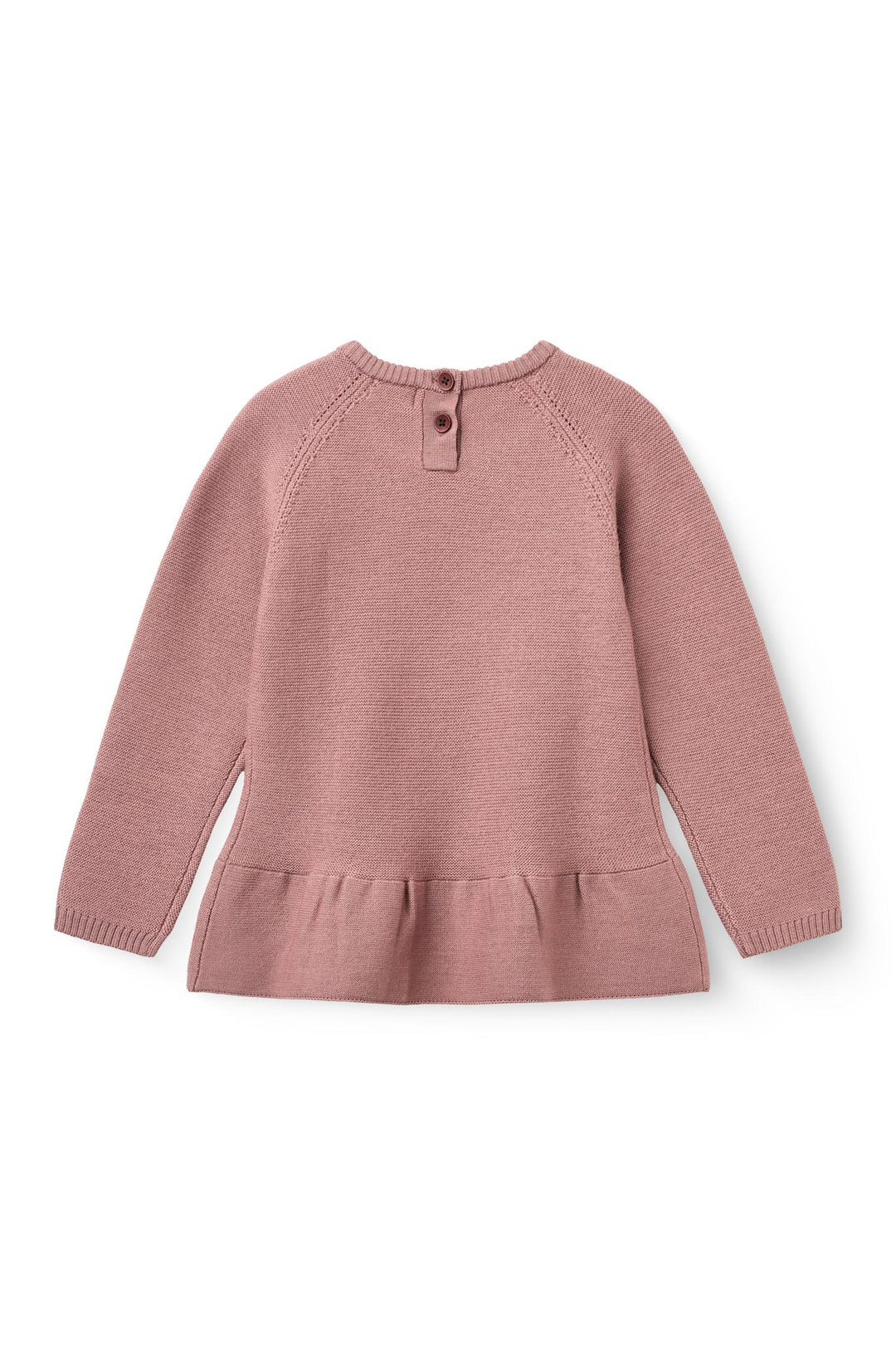 Merino Strikbluse - Winter Rose