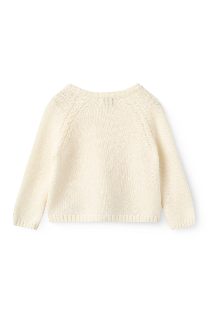 Cashmere Klassisk Baby Cardigan - Cream