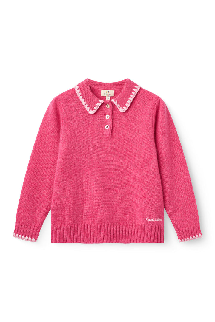 Bluse m. Krave & Deco Detaje - Fuschsia Comb.