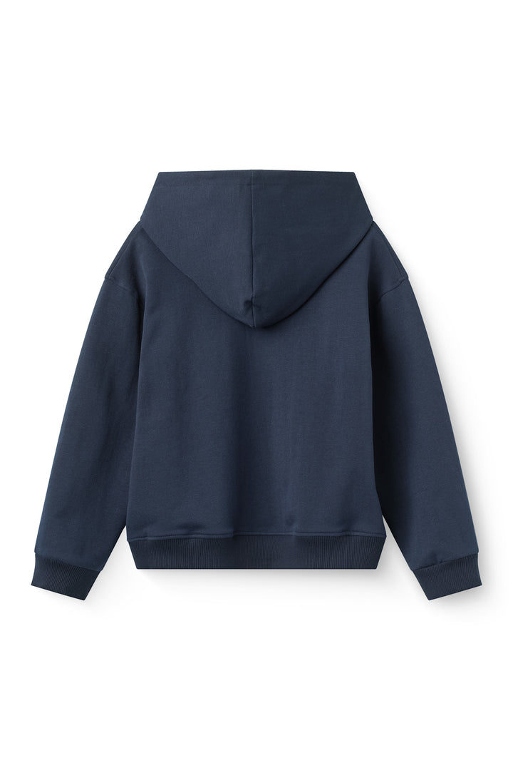 Sweat Shirt m. Hoodie - Navy