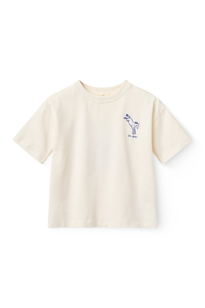 T-shirt m. print - WHITE