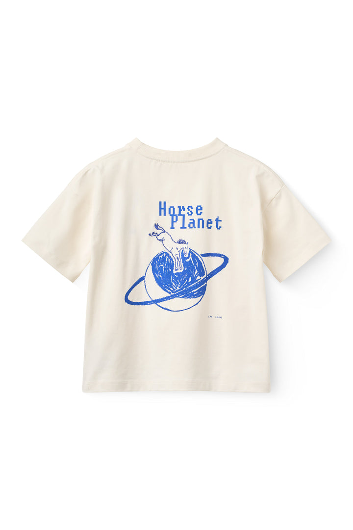 T-shirt m. print - WHITE