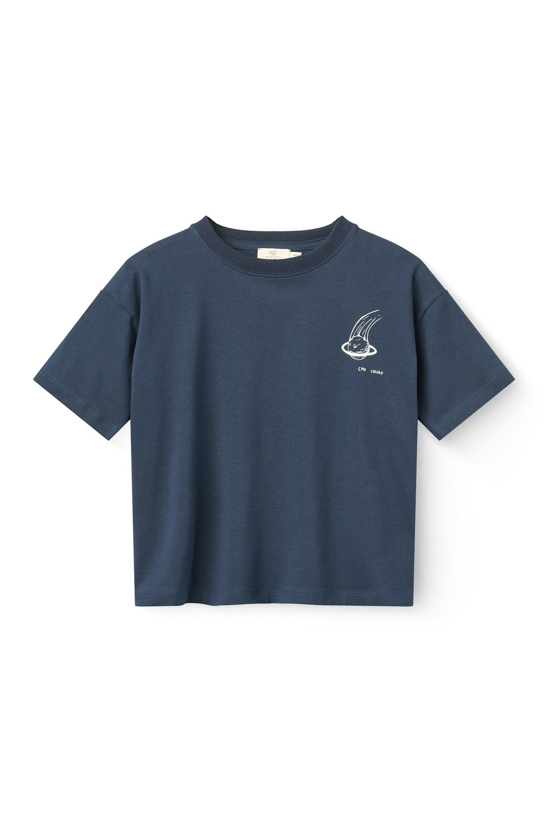 T-shirt m. print - NAVY