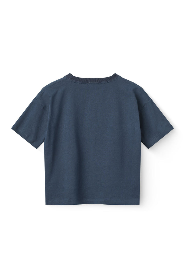 T-shirt m. print - NAVY