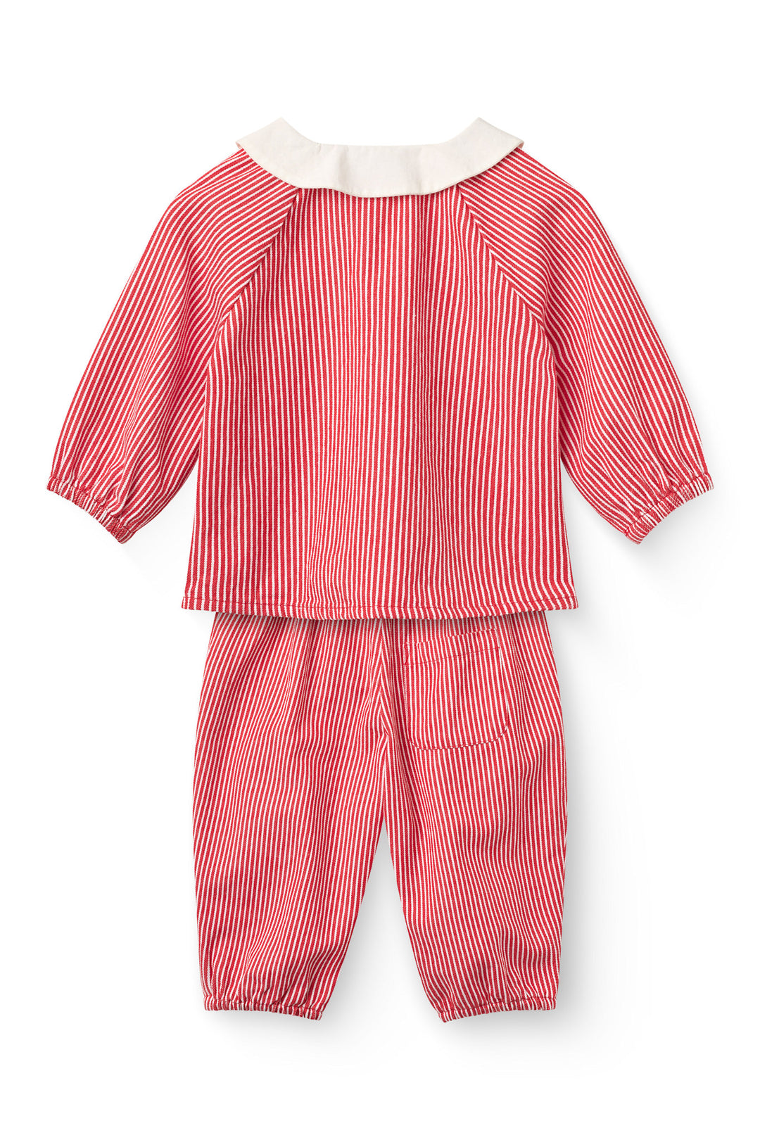 Stribet Baby Sæt - Red Stripe