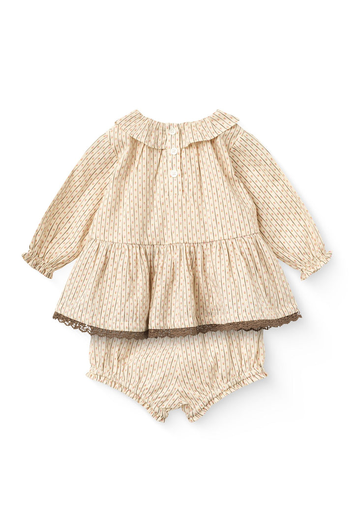 Printet Baby Sæt - Sand Flower Print