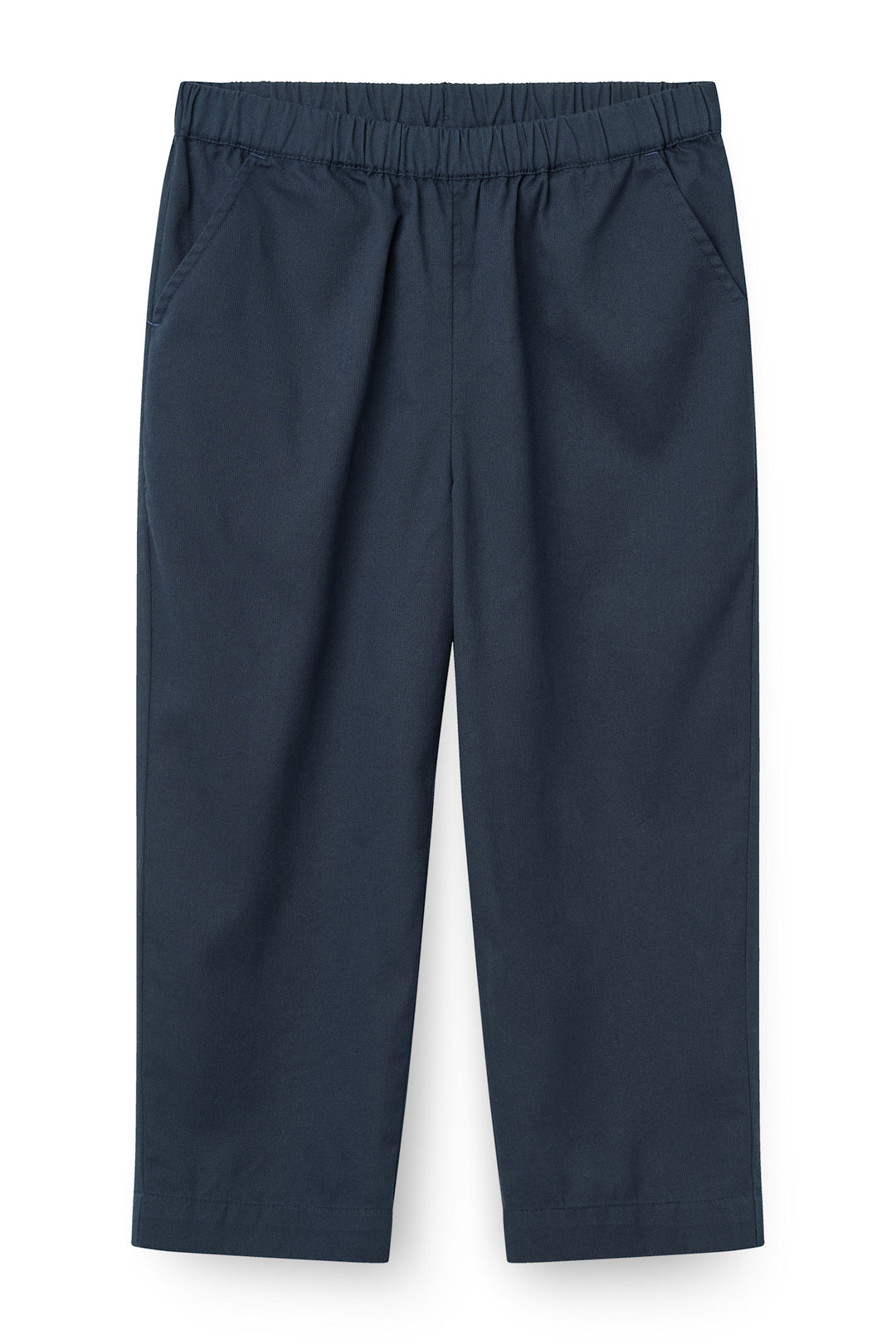 Twill bukser m. justerbar talje - Navy