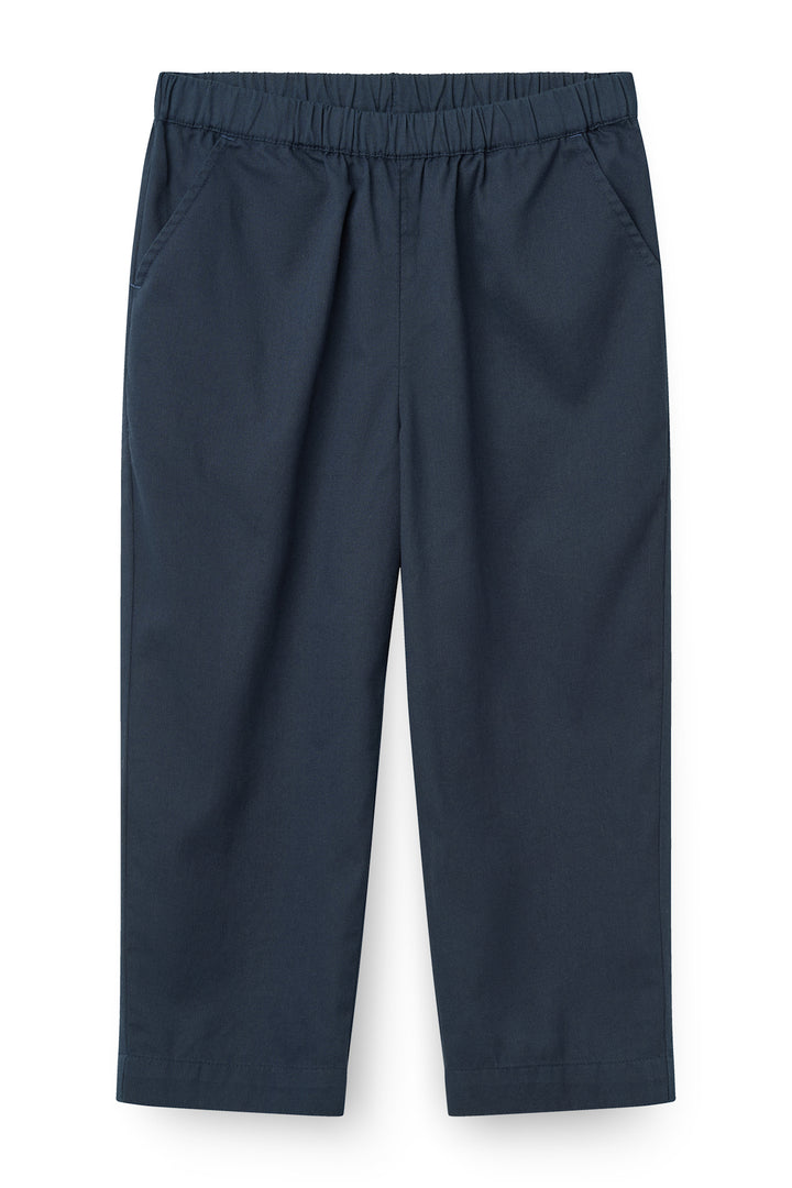 Twill bukser m. justerbar talje - Navy