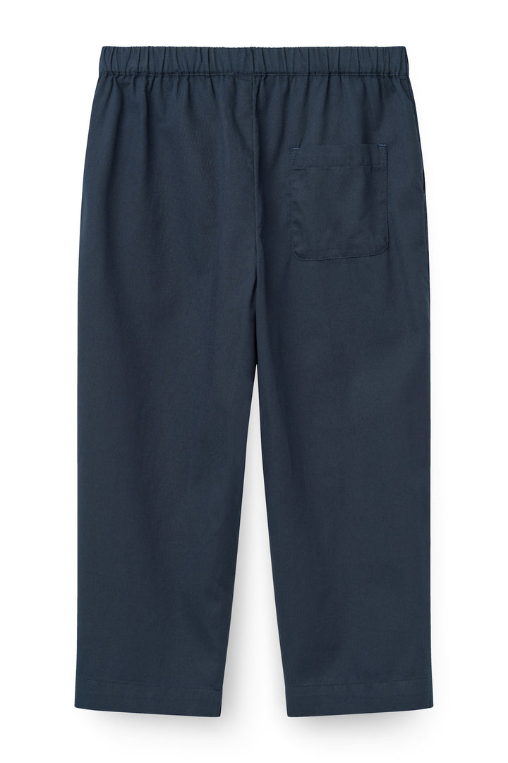 Twill bukser m. justerbar talje - Navy