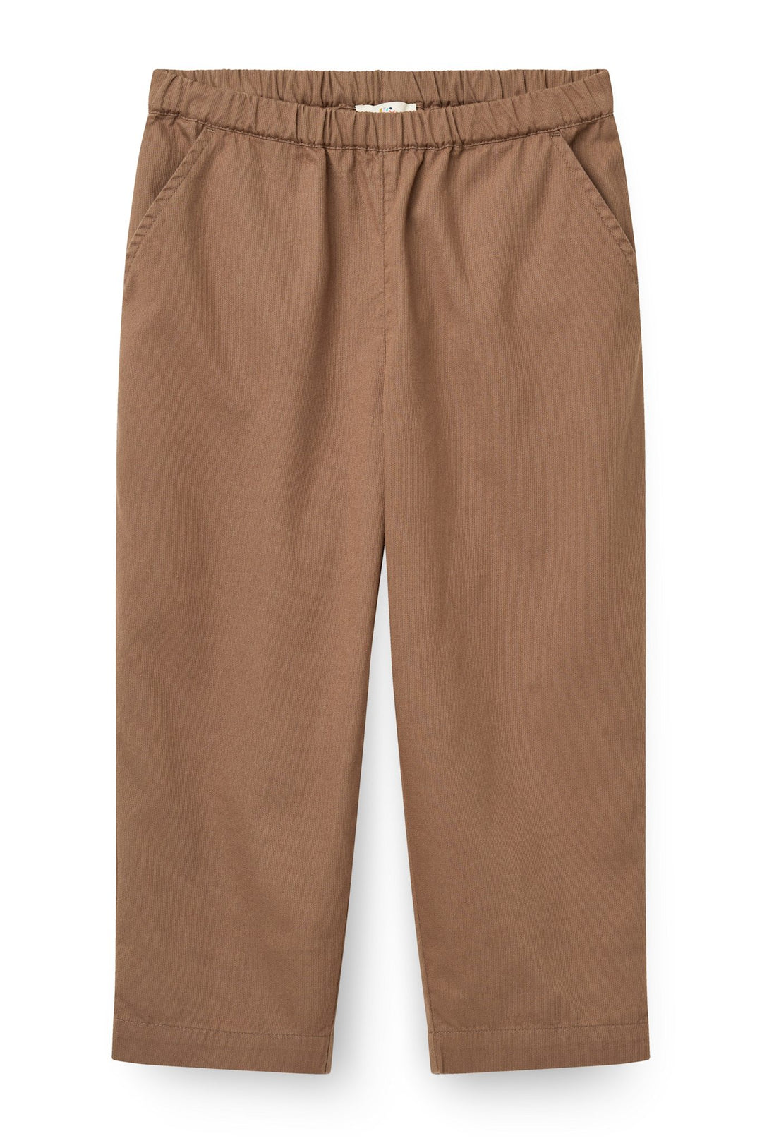 Twill bukser m. justerbar talje - Walnut