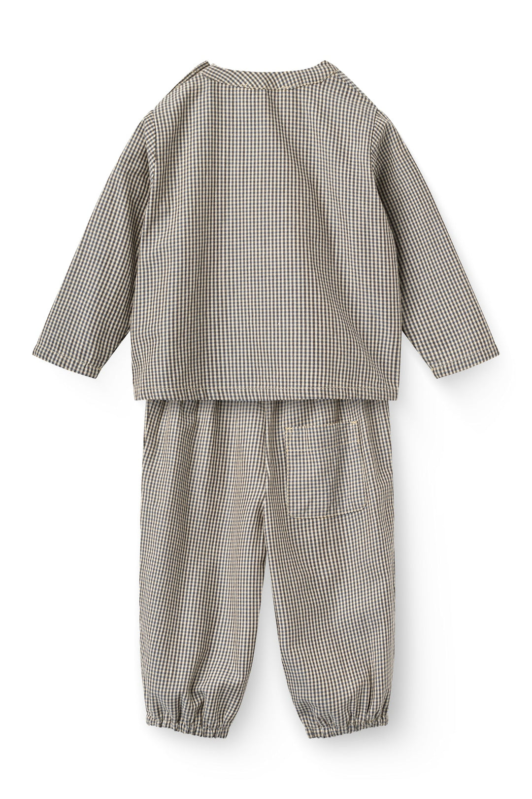 Ternet Baby Sæt m. Skjorte & Bukser - Brown/Sky Check Comb.