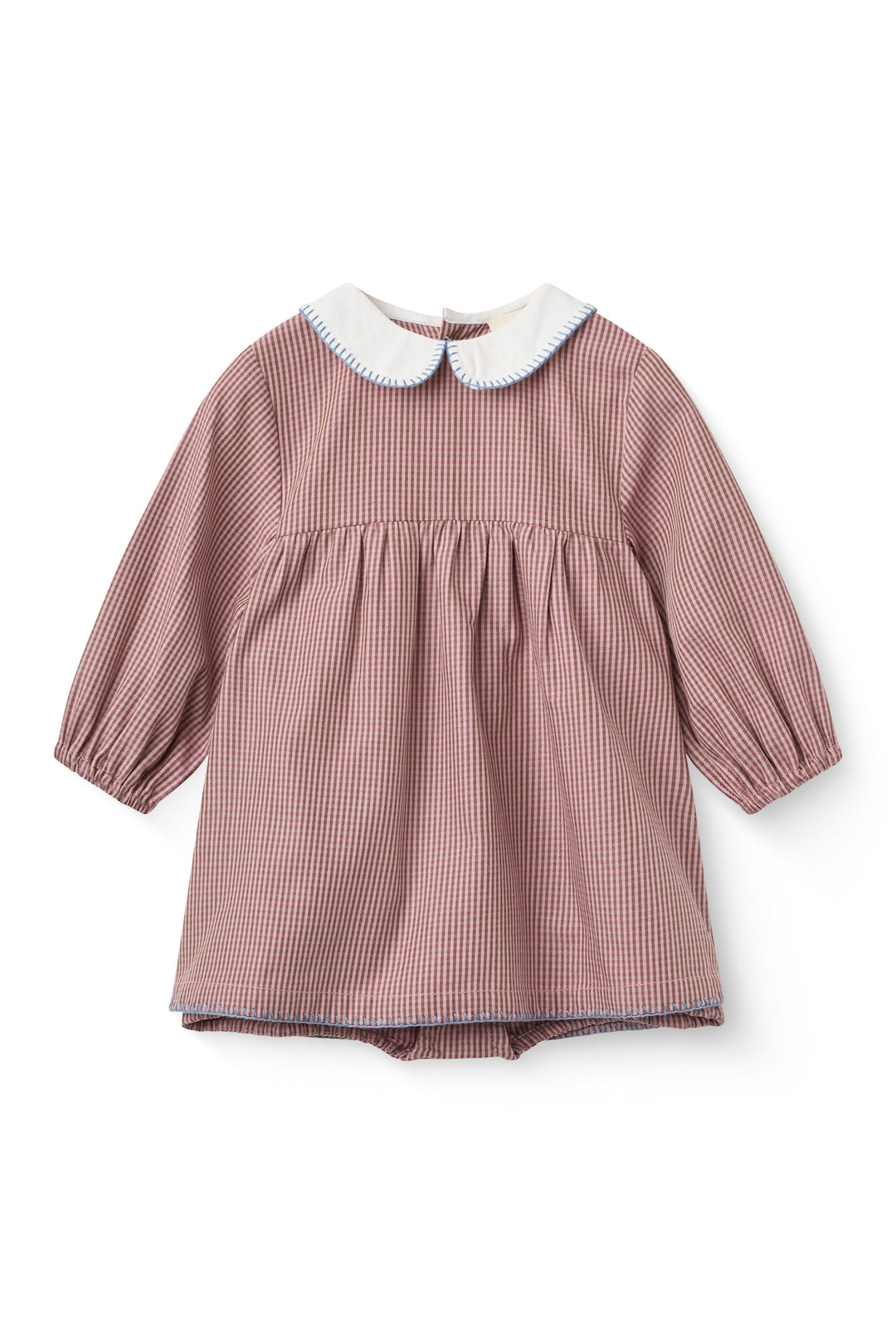 Ternet Romperkjole m Krave - Winter Rose Check Comb.