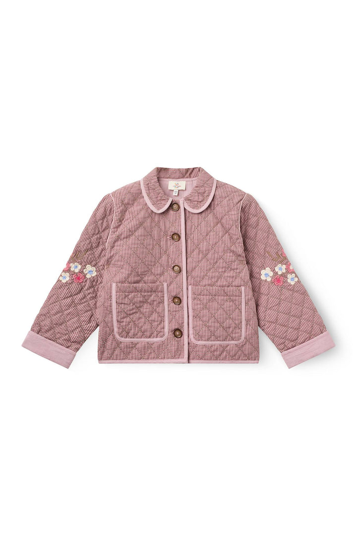 Ternet Quiltjakke m. Broderi - Winter Rose Check Comb.
