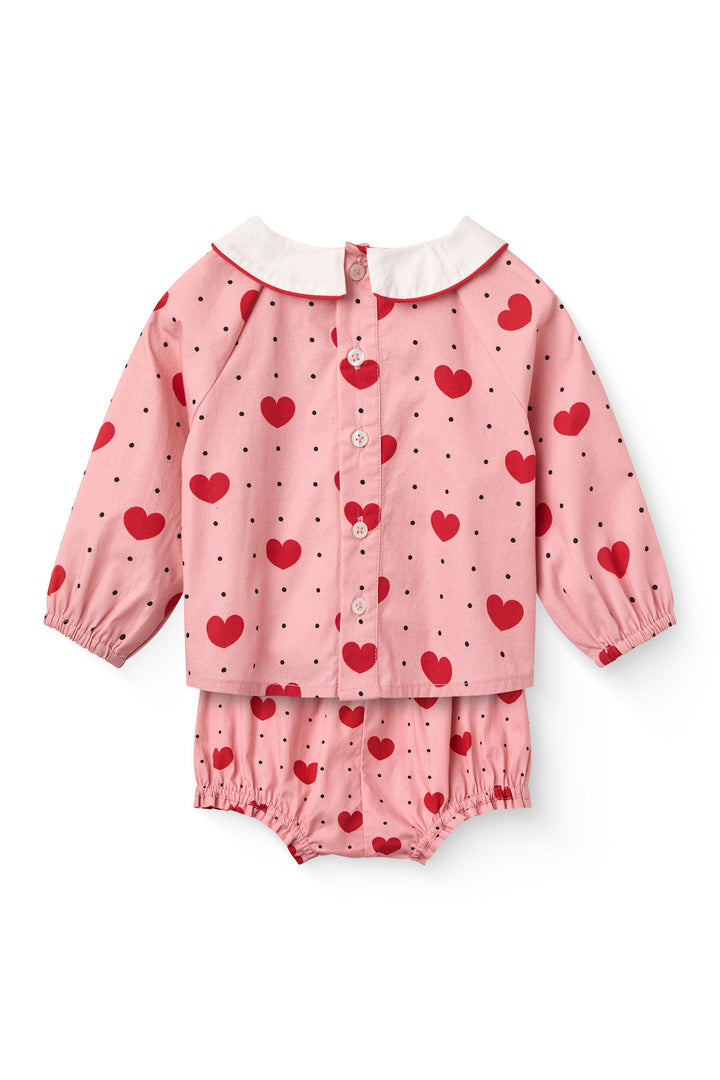 Baby Sæt m. Hjerte Print - Heart Aop