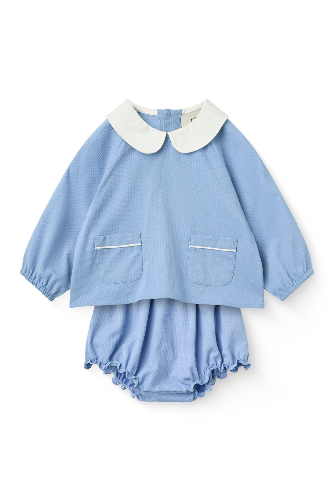 Baby Sæt m. Skjortebluse & Bloomers - Endless Blue