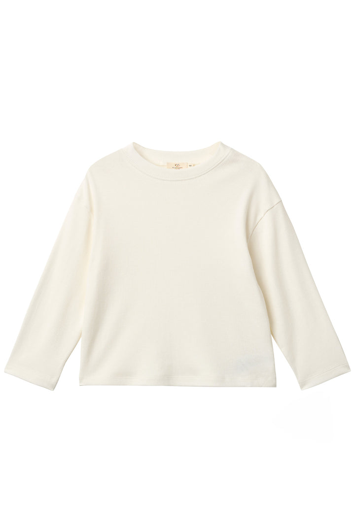 MODAL RIB BLUSE M LANGE ÆRMER - CREAM