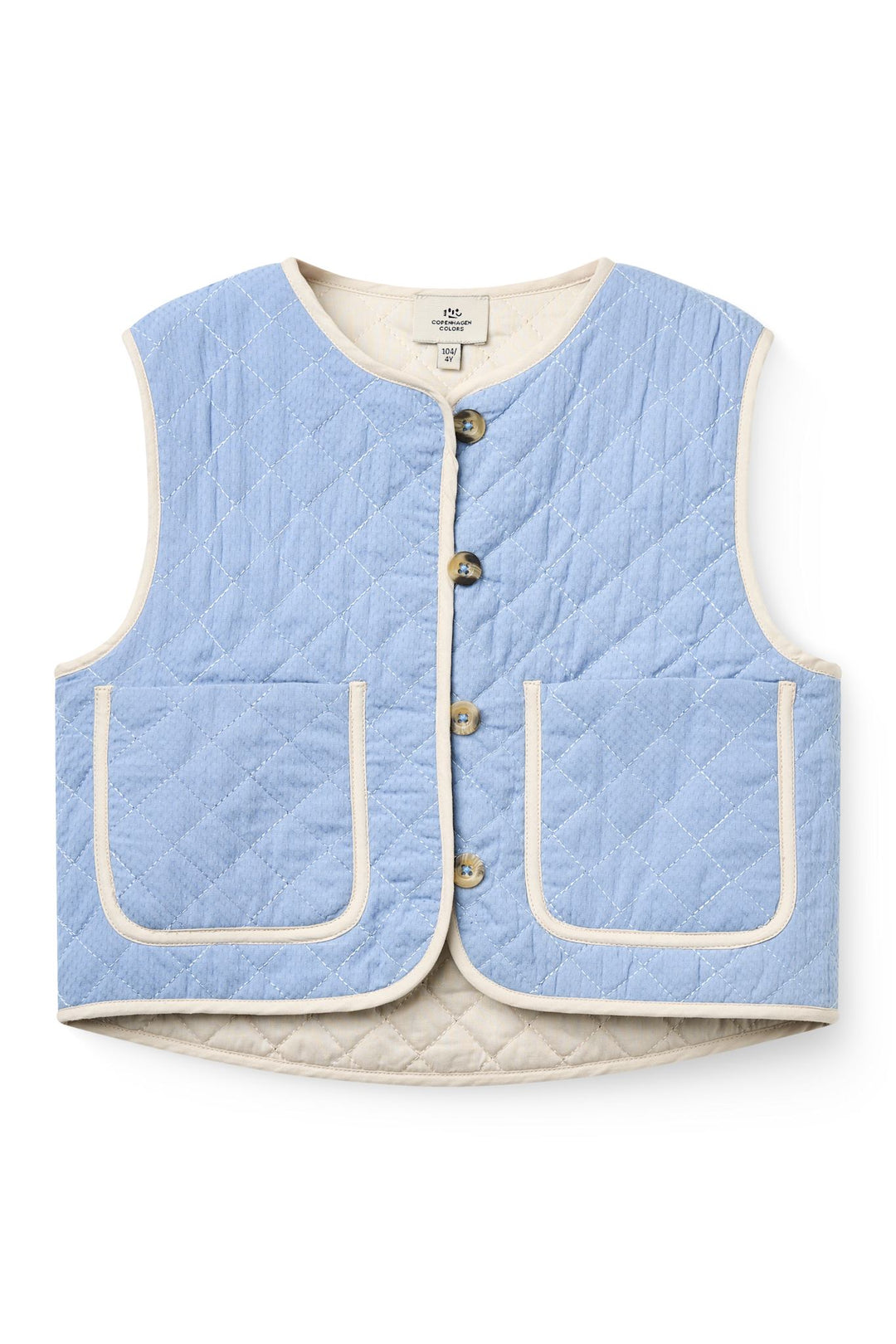 Quiltvest m. Måne & Stjerne Broderi - Endless Blue