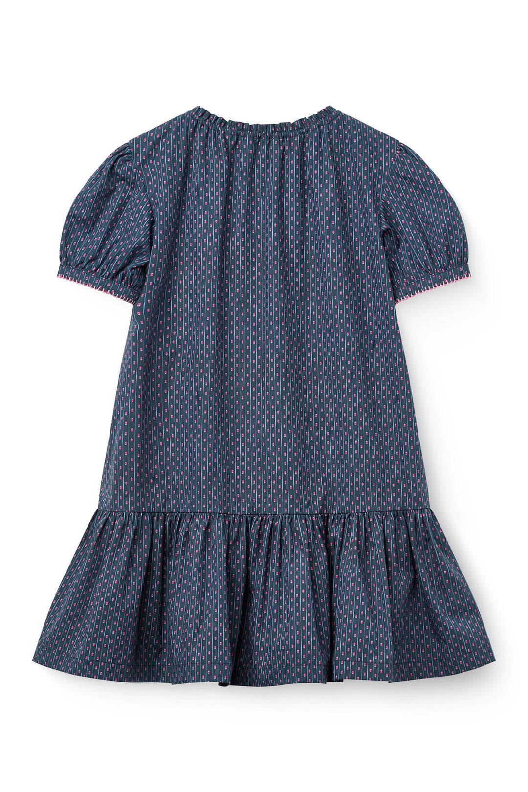 Printet Kjole m. Lommer - Navy Flower Aop