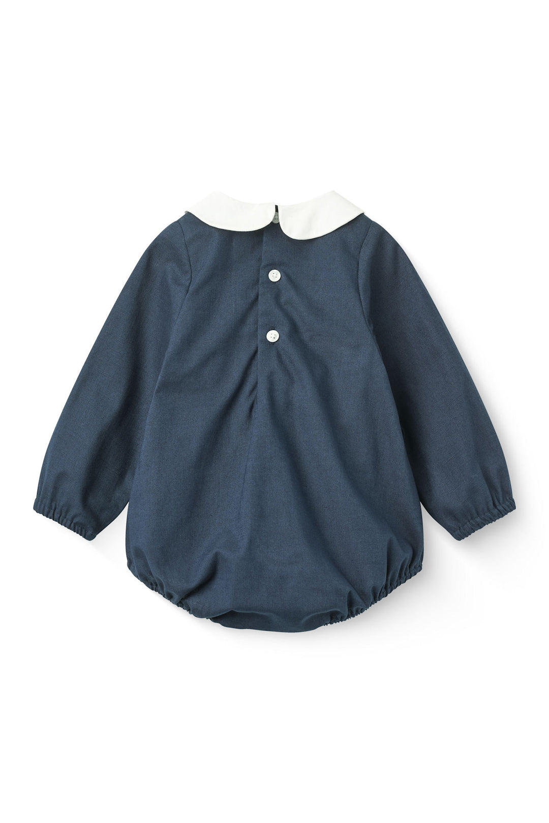 Romper m. Smock & Broderi - Navy Comb.
