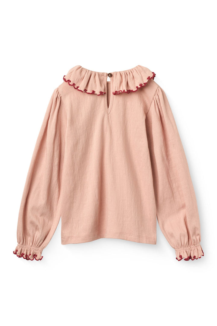 Bluse m. Flæse Krave - Mellow Rose Comb.