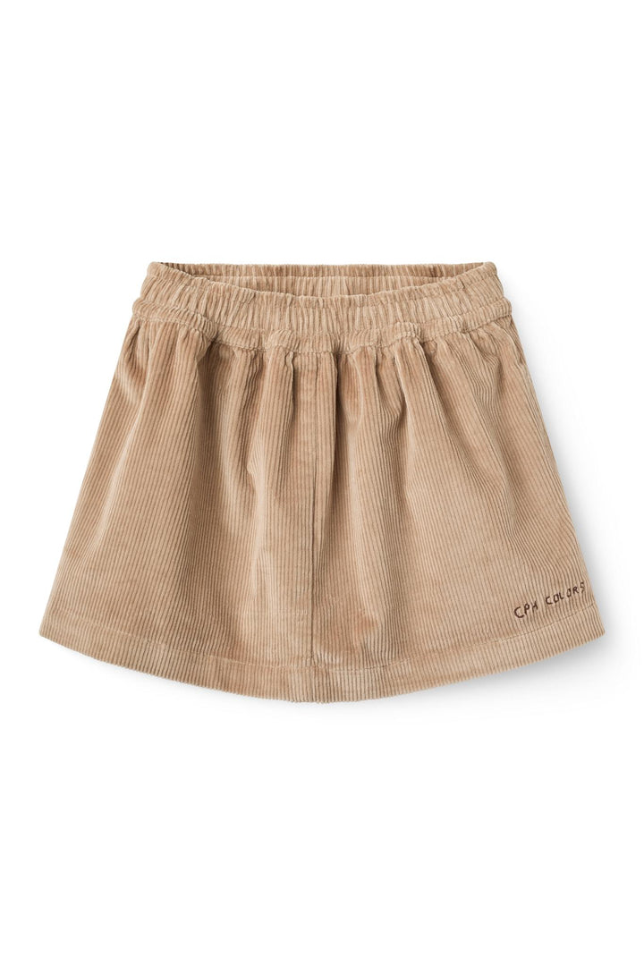 Fløjlsnederdel - Beige
