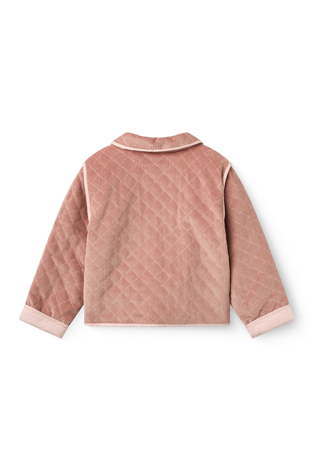 Quilted Fløjlsjakke m. Broderi - Winter Rose