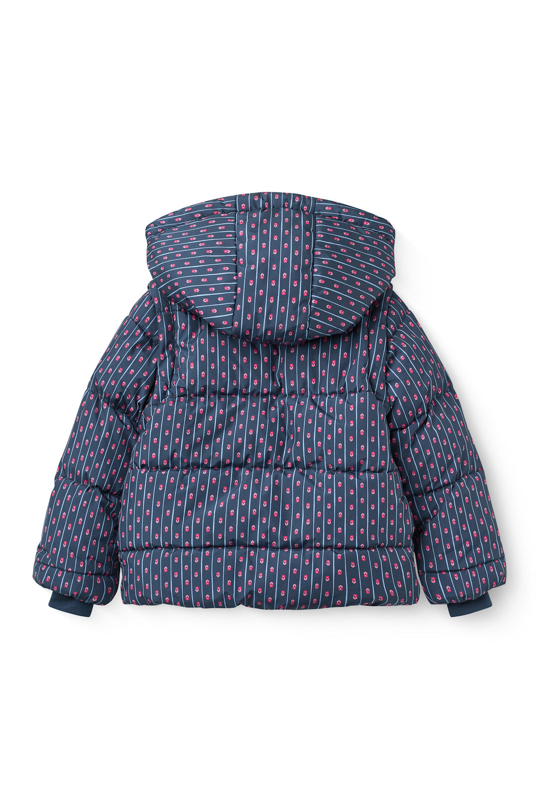 2 i 1 Dynejakke m. Aftagelig Ærme - Navy Flower Aop