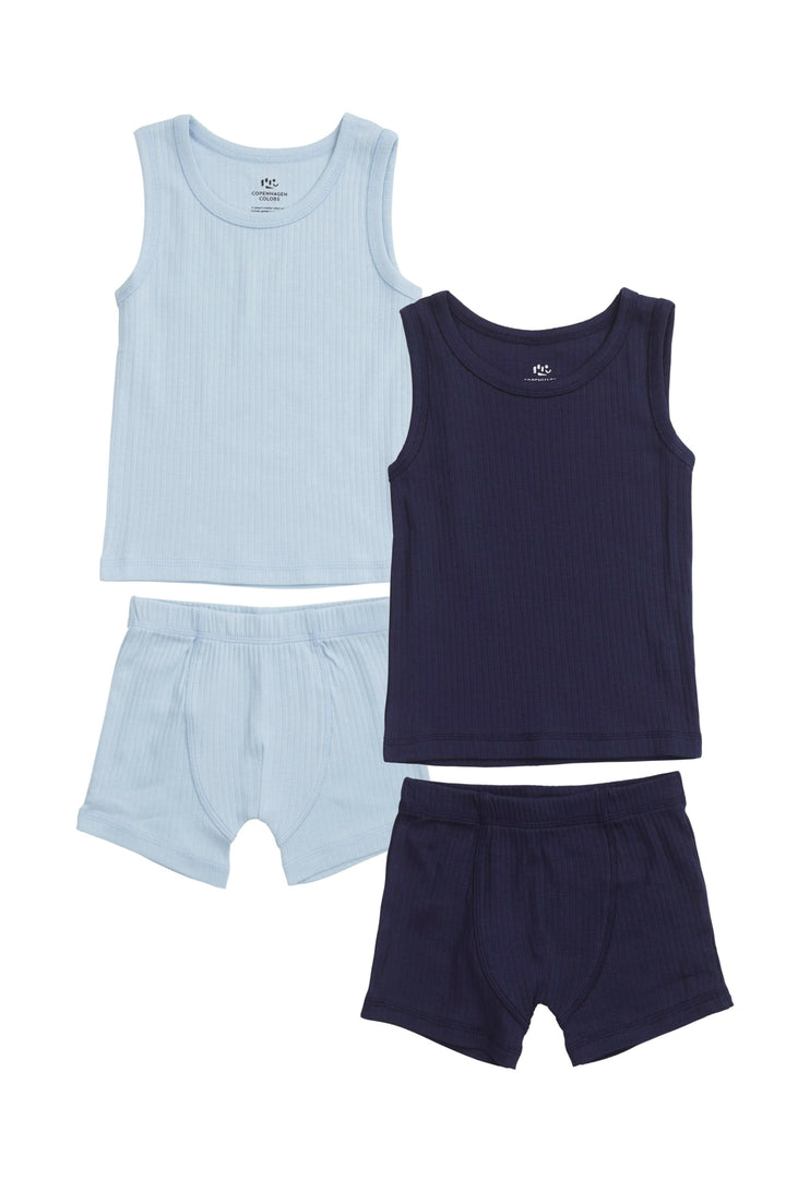 2-PAKKE UNDERTØJ - LT.BLUE/ NAVY COMB.