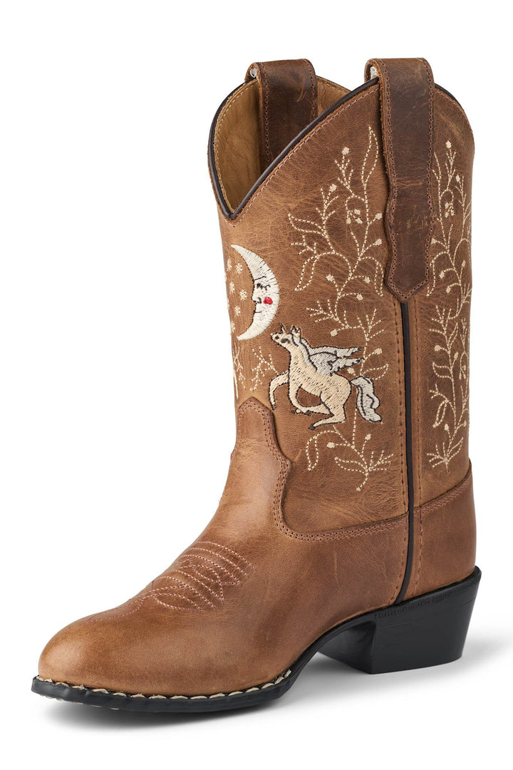 Cowboy Støvle m. Enhjørning - Cognac