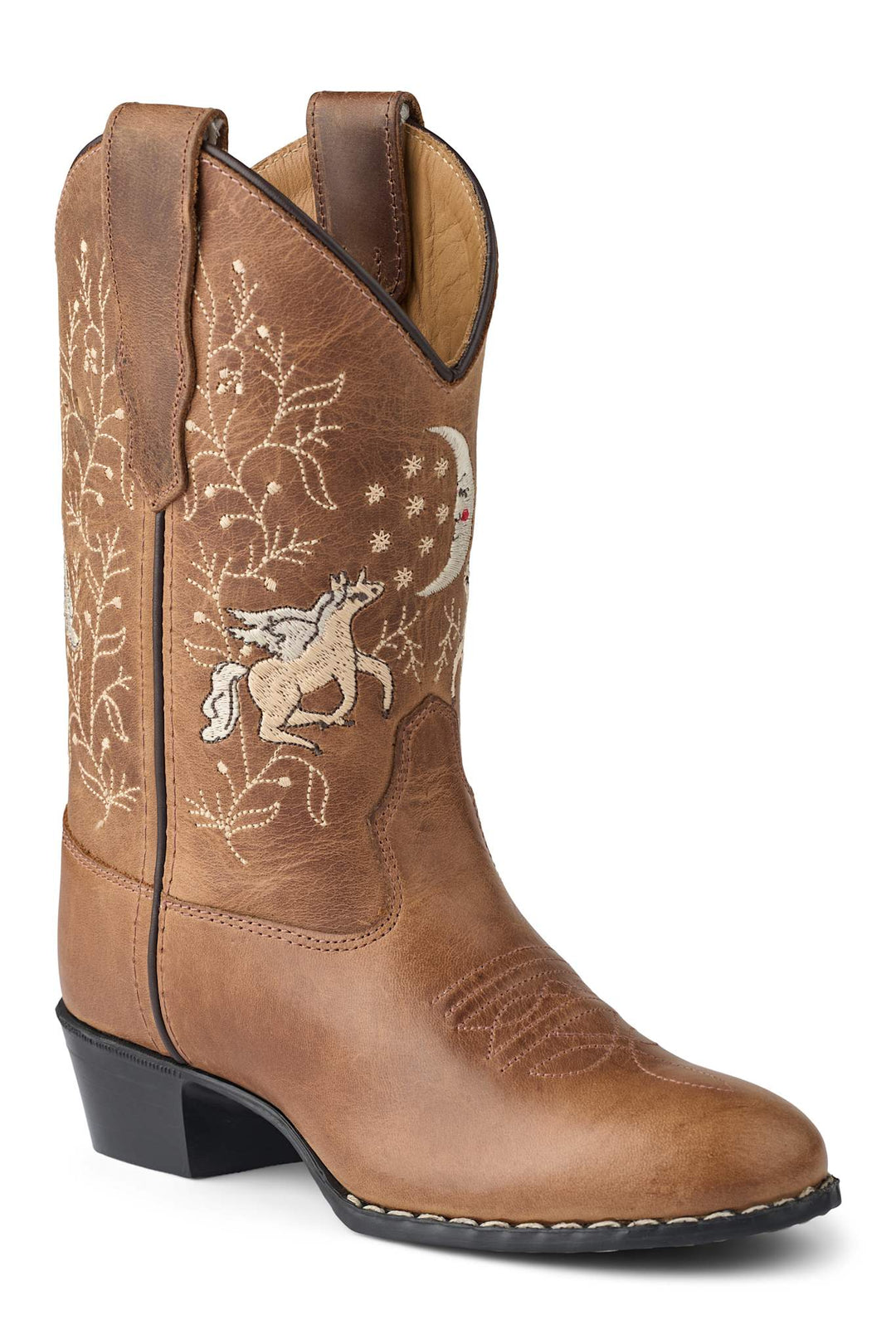 Cowboy Støvle m. Enhjørning - Cognac