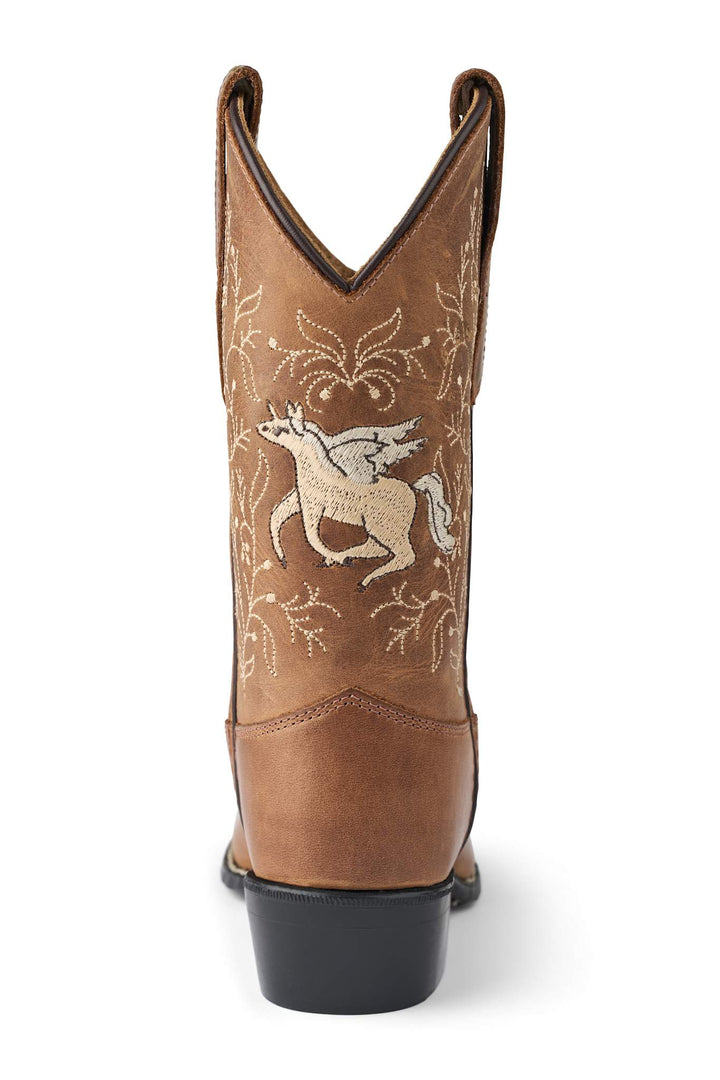 Cowboy Støvle m. Enhjørning - Cognac