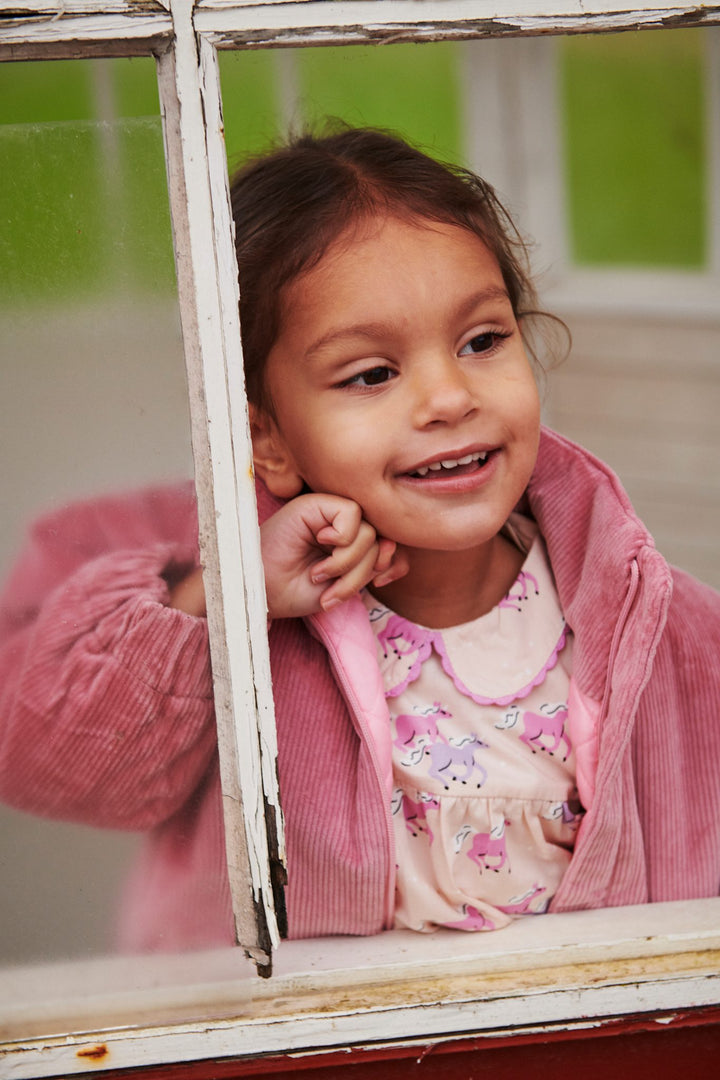 BUMPER JAKKE I FLØJL - ROSE COMB