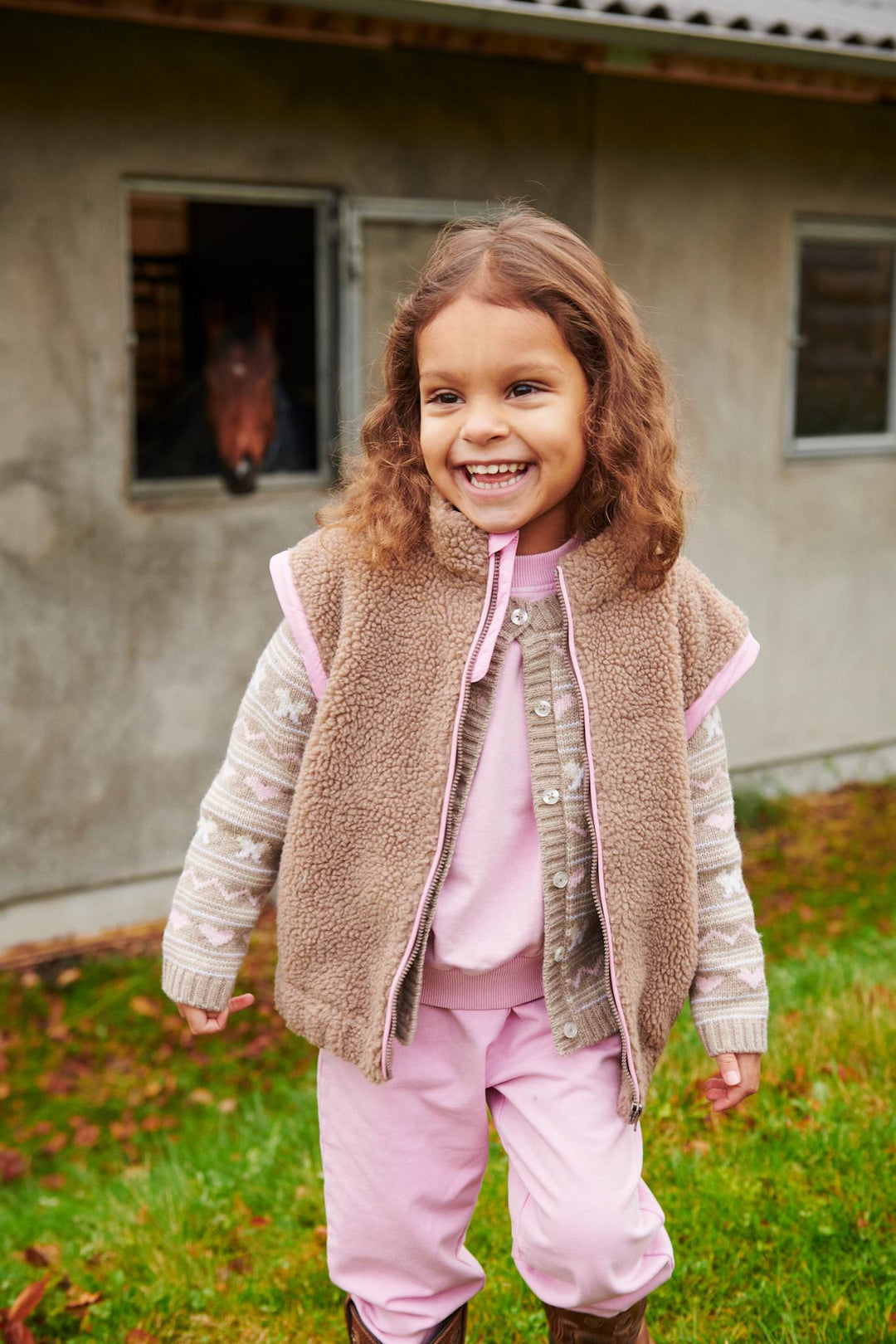 CASHMERE CARDIGAN M MØNSTER - SAND COMB.