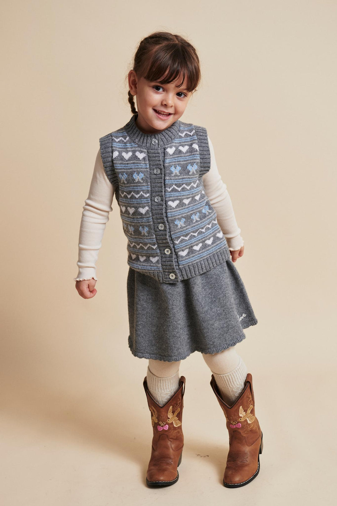 CASHMERE NEDERDEL M. BRODERI - GREY MEL