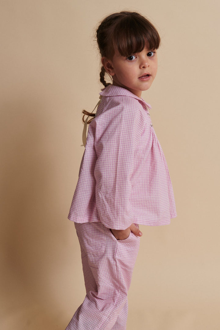 TERNET BLUSE M. SMOCK BRODERI DETALJE - SYRINGA COMB
