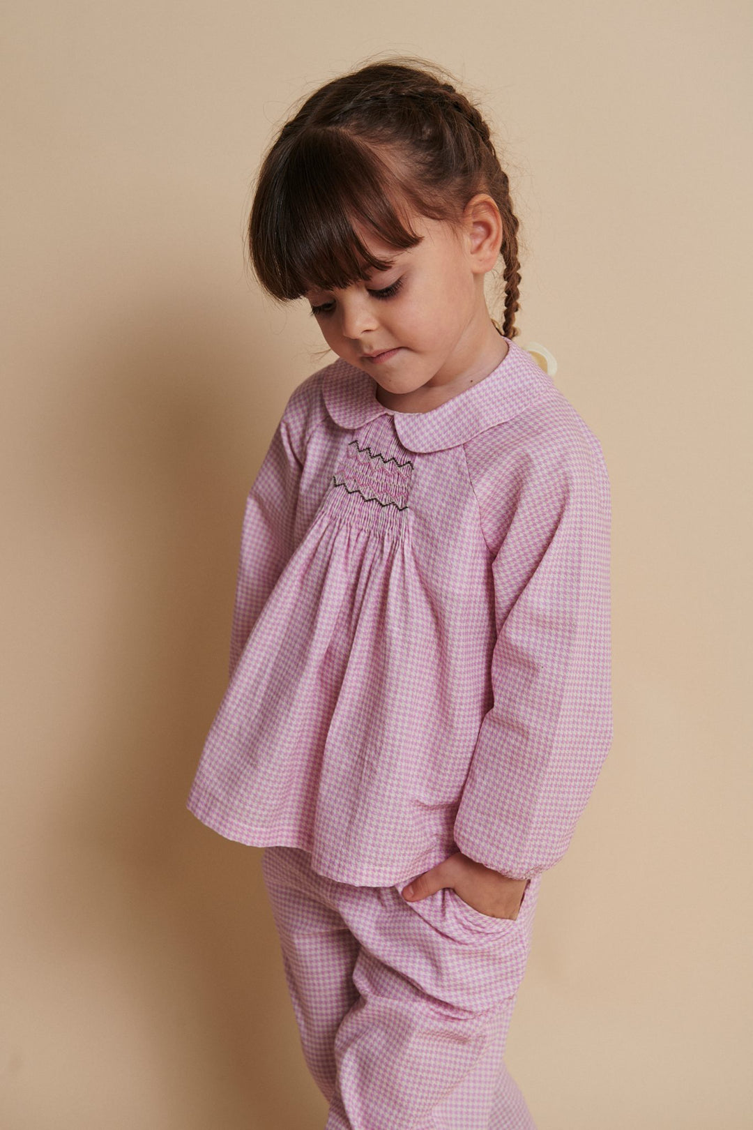 TERNET BLUSE M. SMOCK BRODERI DETALJE - SYRINGA COMB