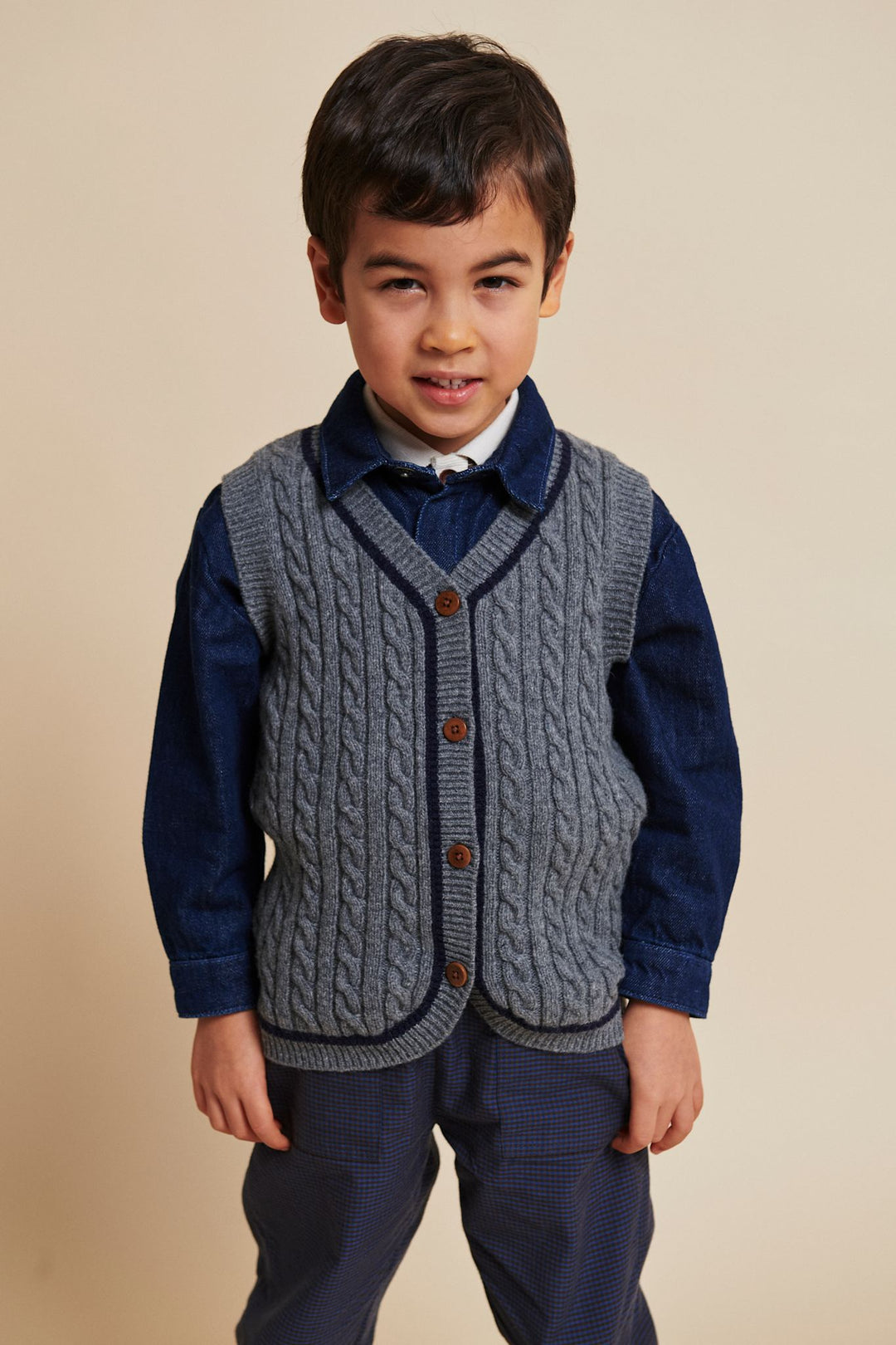 LAMMEULDS VEST - DK GREY/NAVY COMB.