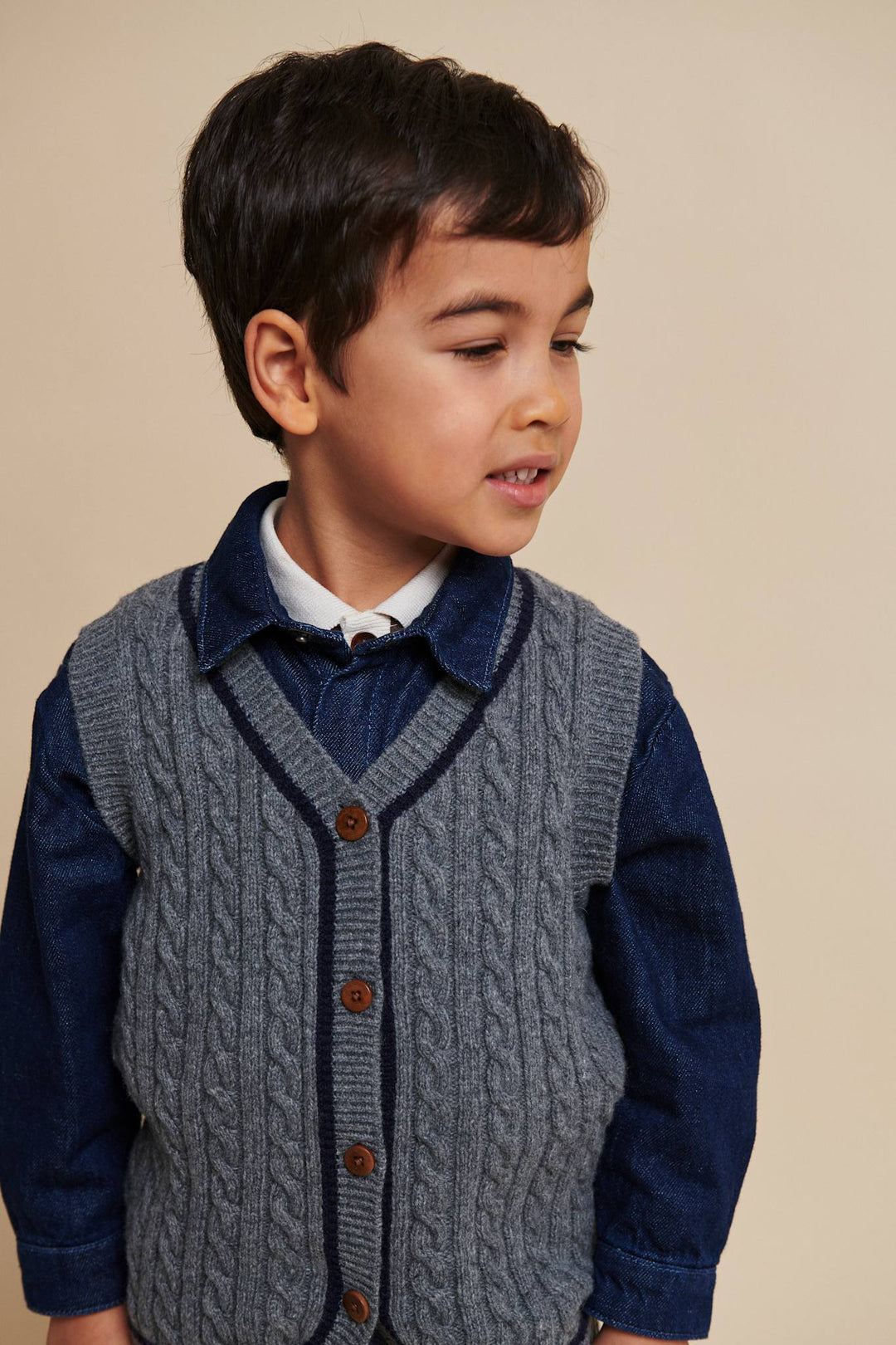 LAMMEULDS VEST - DK GREY/NAVY COMB.