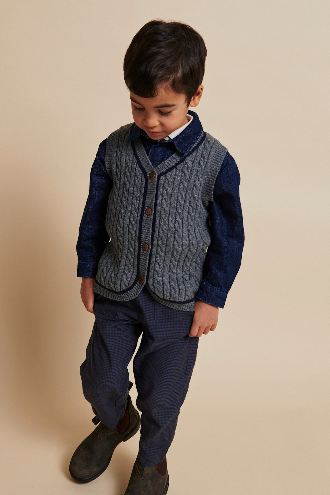 LAMMEULDS VEST - DK GREY/NAVY COMB.