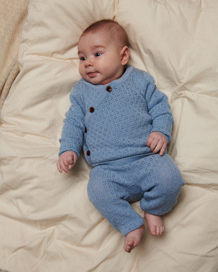 Merino Baby Bukser - DUSTY BLUE