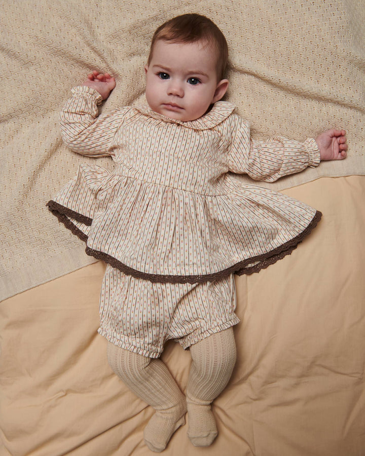 Printet Baby Sæt - Sand Flower Print