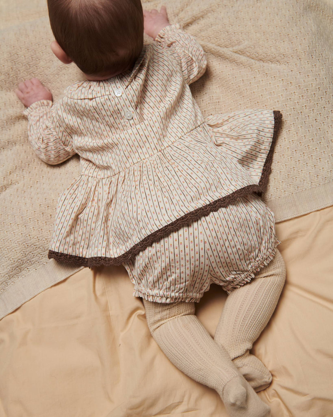 Printet Baby Sæt - Sand Flower Print