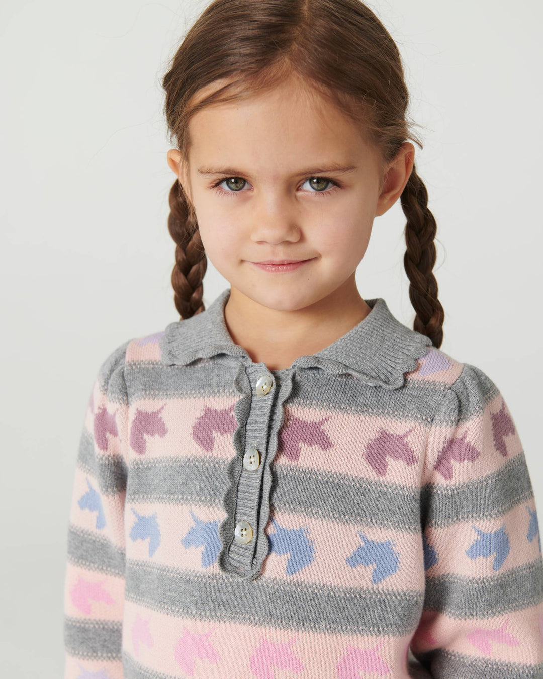 Enhjørning Bluse m. Krave - Unicorn