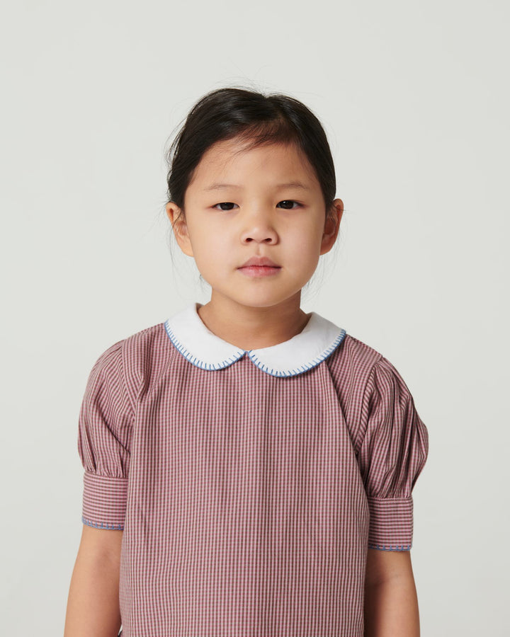 Ternet Sæt m. Bluse & Nederdel - Winter Rose Check Comb.