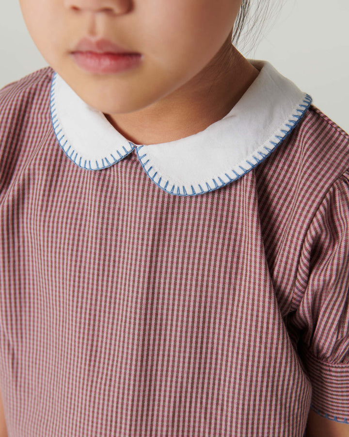 Ternet Sæt m. Bluse & Nederdel - Winter Rose Check Comb.