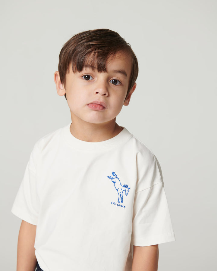 T-shirt m. print - WHITE